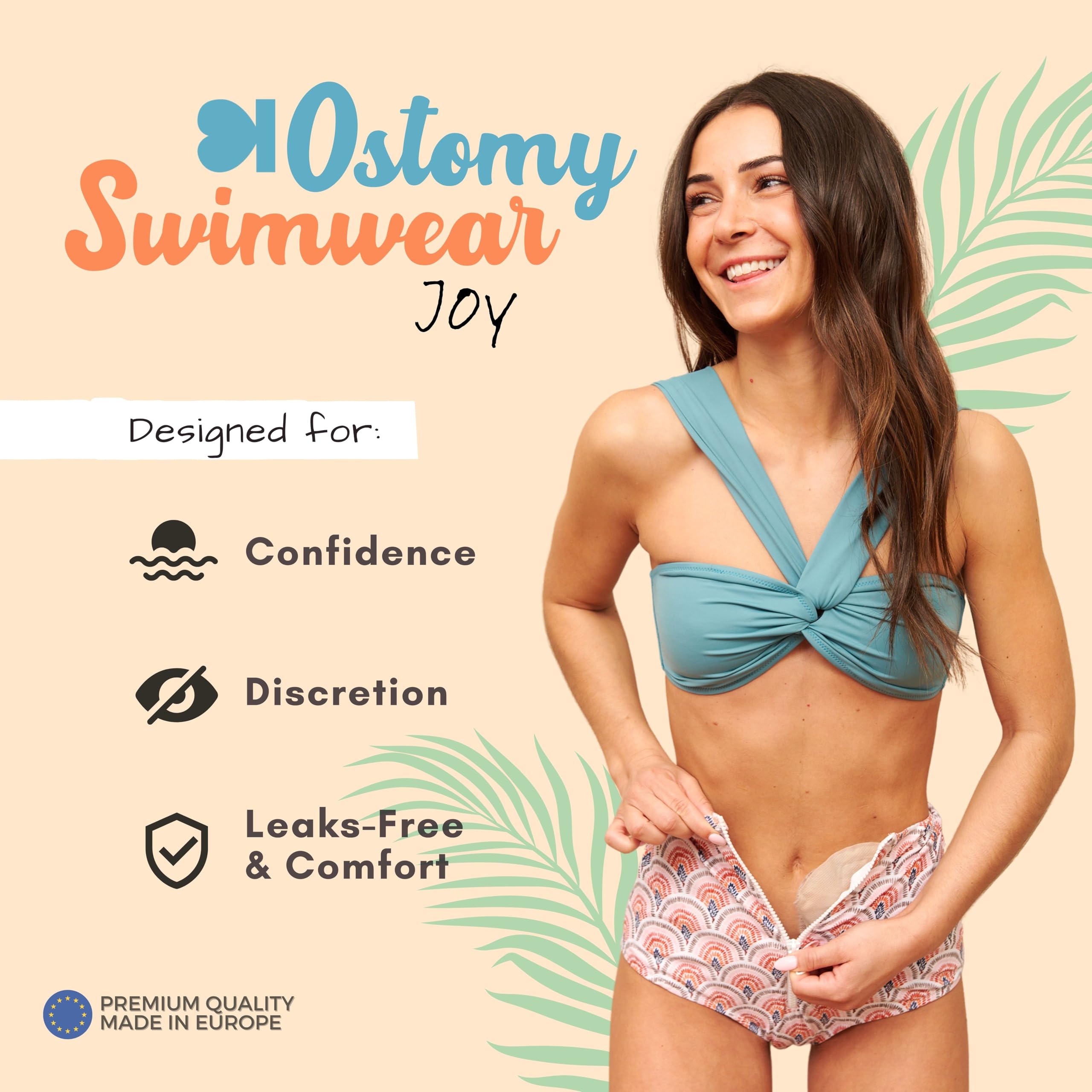 SIIL Ostomy Bag Covers for Women - Ostomy Swimwear - Colostomy & Ileostomy Bag Covers for Swimming. (Made in Europe) (XS)