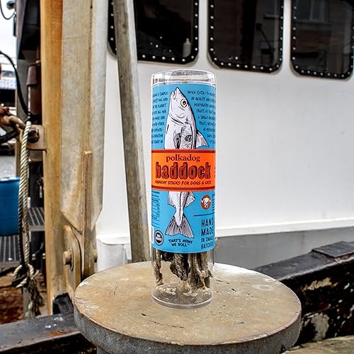 Miniatura 4 de Polkadog Haddock Skins - Golosinas para perros y gatos, aperitivos para gatos, golosinas crujientes y totalmente naturales para perros, gatos,