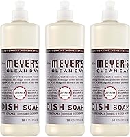 Mrs. Meyer's Lavender Liquid Dish Soap, 16 oz Pack of 3 - Cuts Grease, Cruelty-Free, Plant-Based Cleaner