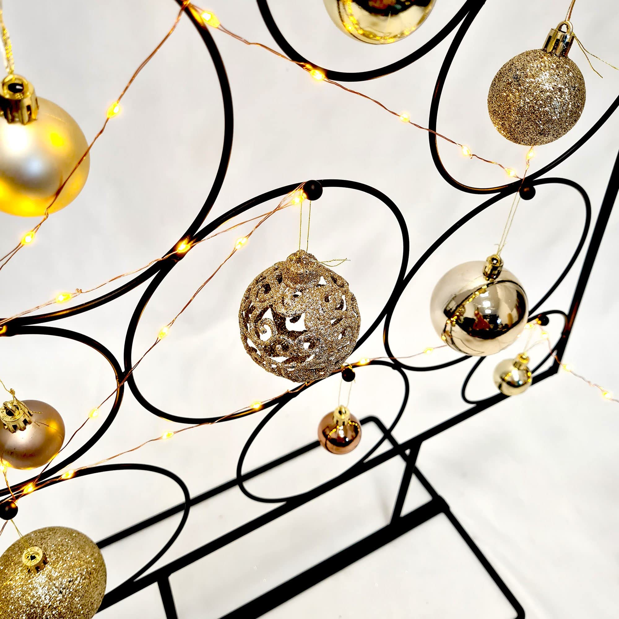 Crochets Pour Boules De Noël - Lot De 120, Or, Acier Inoxydable, Longueur 4cm, Pour Décorer Sapin Et Suspensions Festives