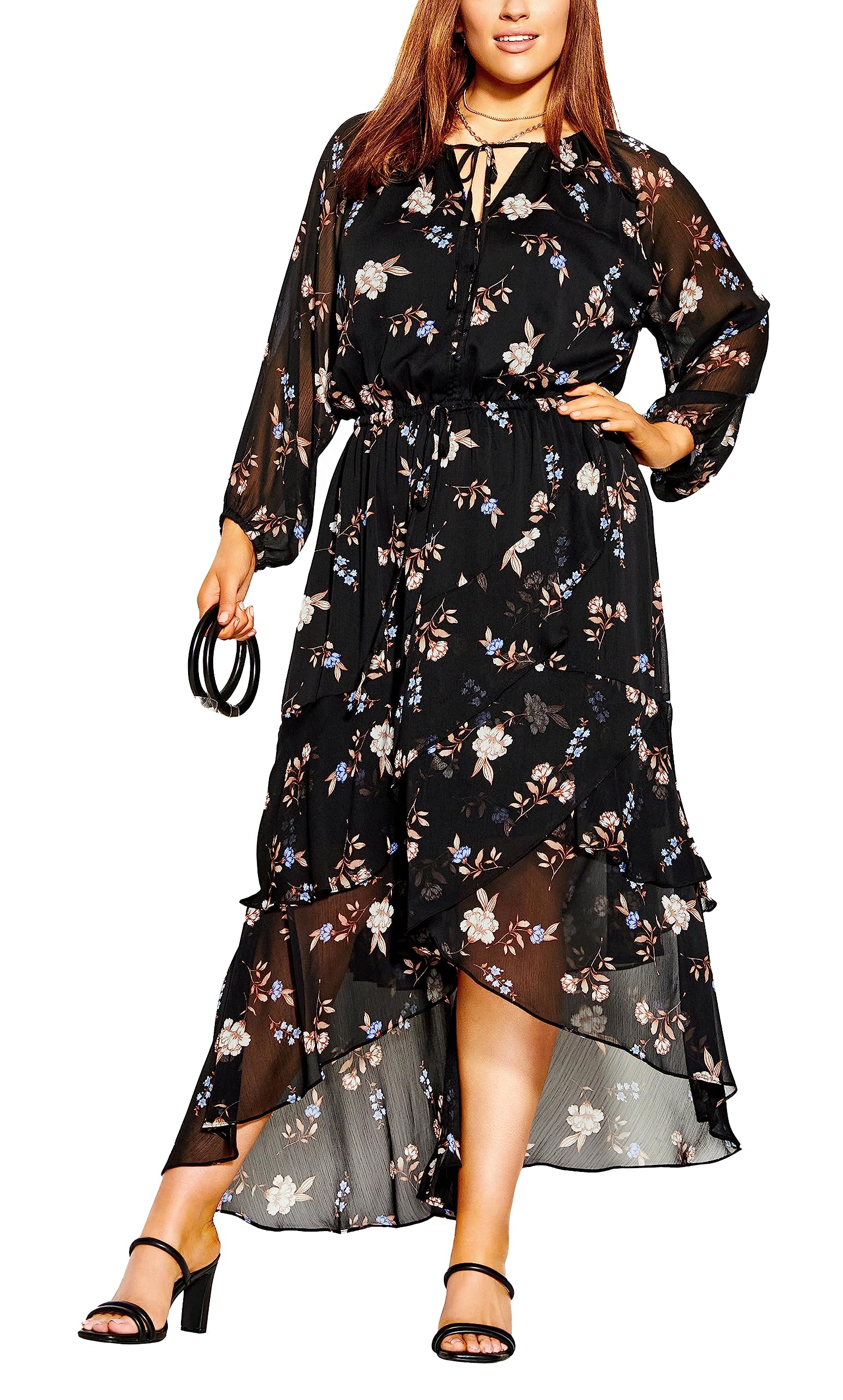 City ChicWomen's City Chic Plus Size Maxi Juliet Fl Dress