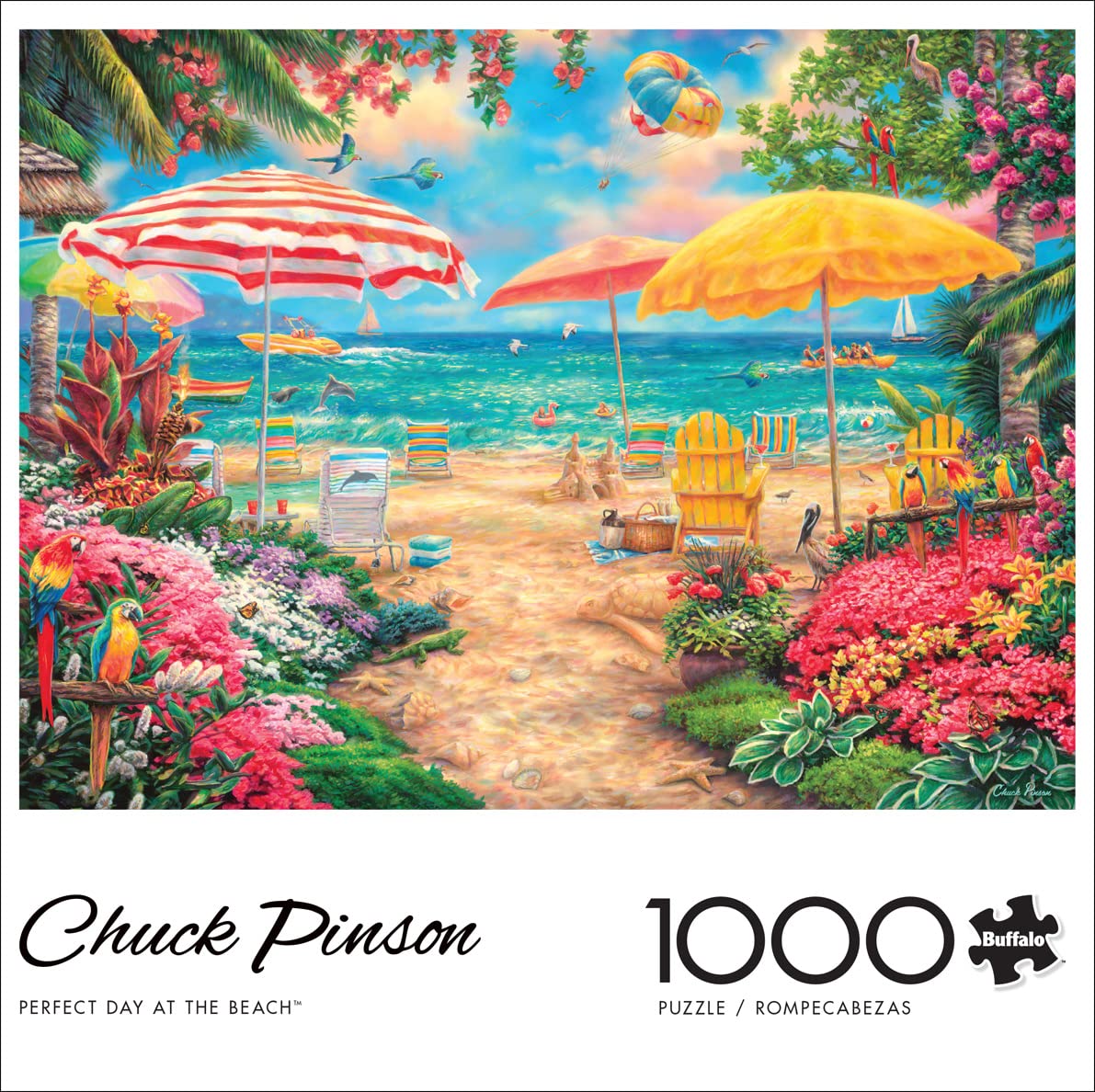 Buffalo Games - Chuck Pinson - Giornata perfetta in spiaggia - Puzzle da 1000 pezzi