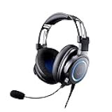 ATH-G1 Premium Gaming Headset for PS5&Xbox Series X, Laptops, and PCs, with 3.5 mm Wired Connection, Detachable Mic, Black