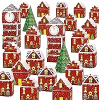 Vista 1 de HEIPINIUYE 24 cajas vacías de calendario de Adviento para llenar tú mismo, calendarios vacíos de cuenta regresiva navideña DIY 2025, caja