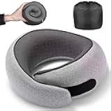 Travel Pillow, Memory Foam Travel Neck Pillow with Ergonomic 360° Support, Travel Essentials for Plane, Car, Train and Home, Max Gray