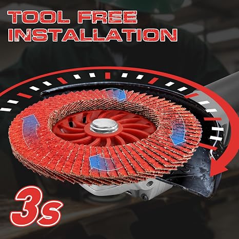 Ceramic Flap Discs 4 1/2 for Angle Grinder, 40/60/80/120 Grit, 10 Pack