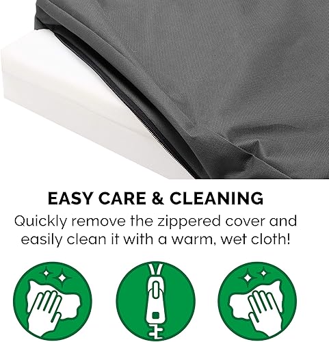 Miniatura 8 de Furhaven Cama ortopédica resistente al agua para perros grandes con funda extraíble lavable, para perros de hasta 125 libras – Colchón de lona Dlx