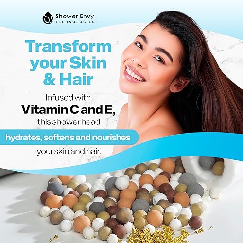 Miniatura 3 de Cabezal de ducha filtrado 5.0, suavizante de agua de 15 etapas con vitamina C y E para una piel y cabello saludables, purificador de agua dura de