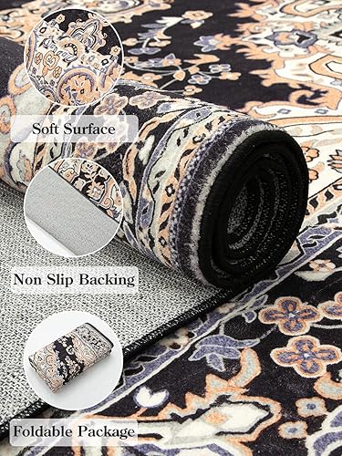 Miniatura 7 de Lahome Alfombras de pasillo para pasillo de 2 pies 6 pulgadas x 8 pies, alfombras de pasillo de cocina antideslizantes, lavables, orientales, no se