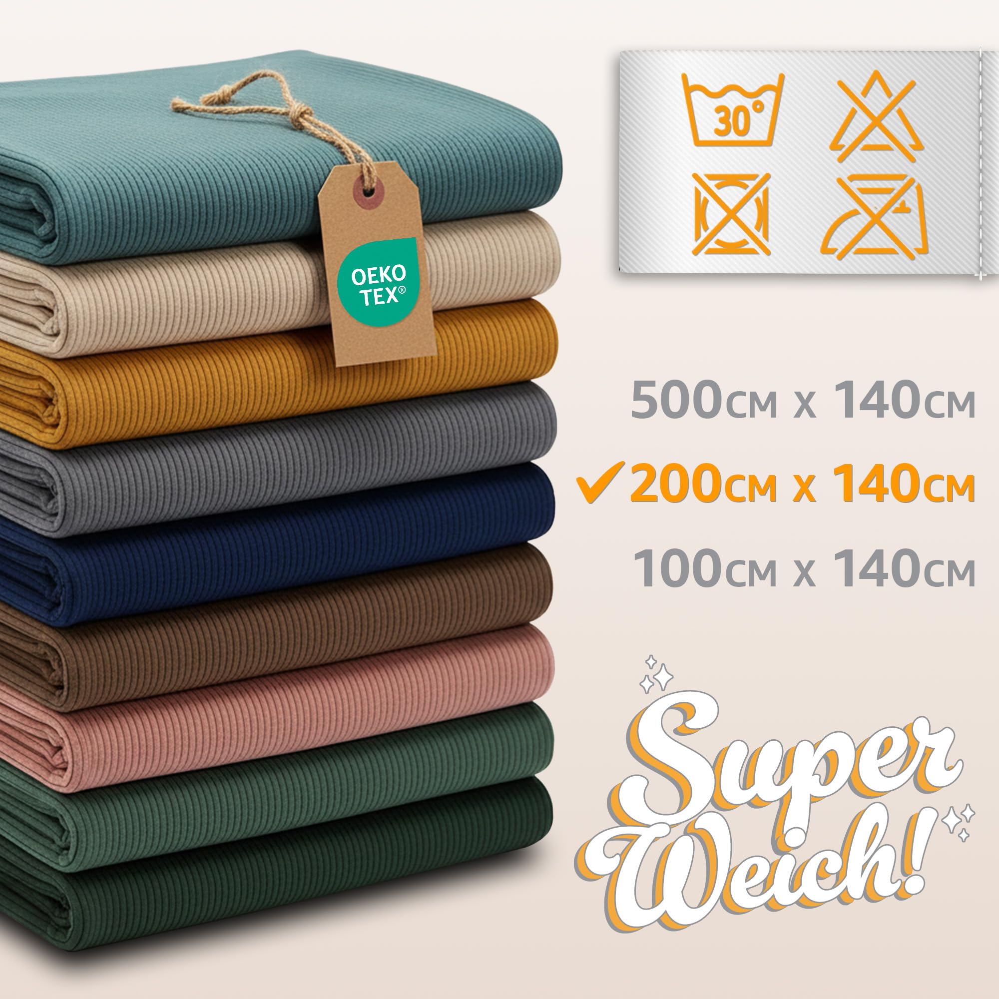 Tessuti in velluto e Stoffe a Metraggio per Divani Tappezzeria - 2 m x 140 cm Tessuto Antigraffio al Metro per Rivestimento Divano Stoffa Professionale Oeko-Tex Beige