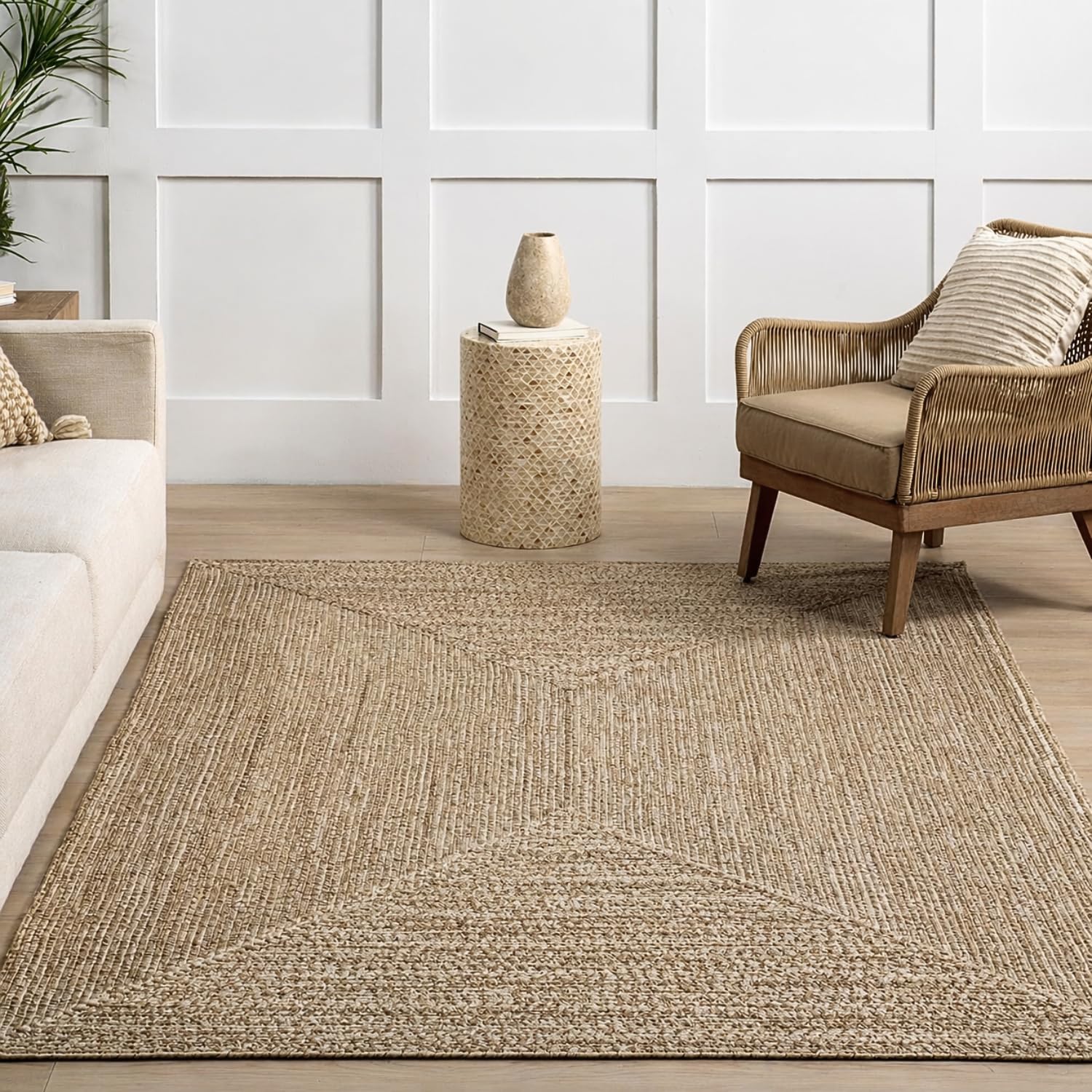 3x7 feet Cotton Braided Entryway Rug IndoorWashable Low Pile Ultra Soft Area Rug for Large Kitchen, Bedroom Bedside – (Beige Rectangular, 3x7 feet)-image-13