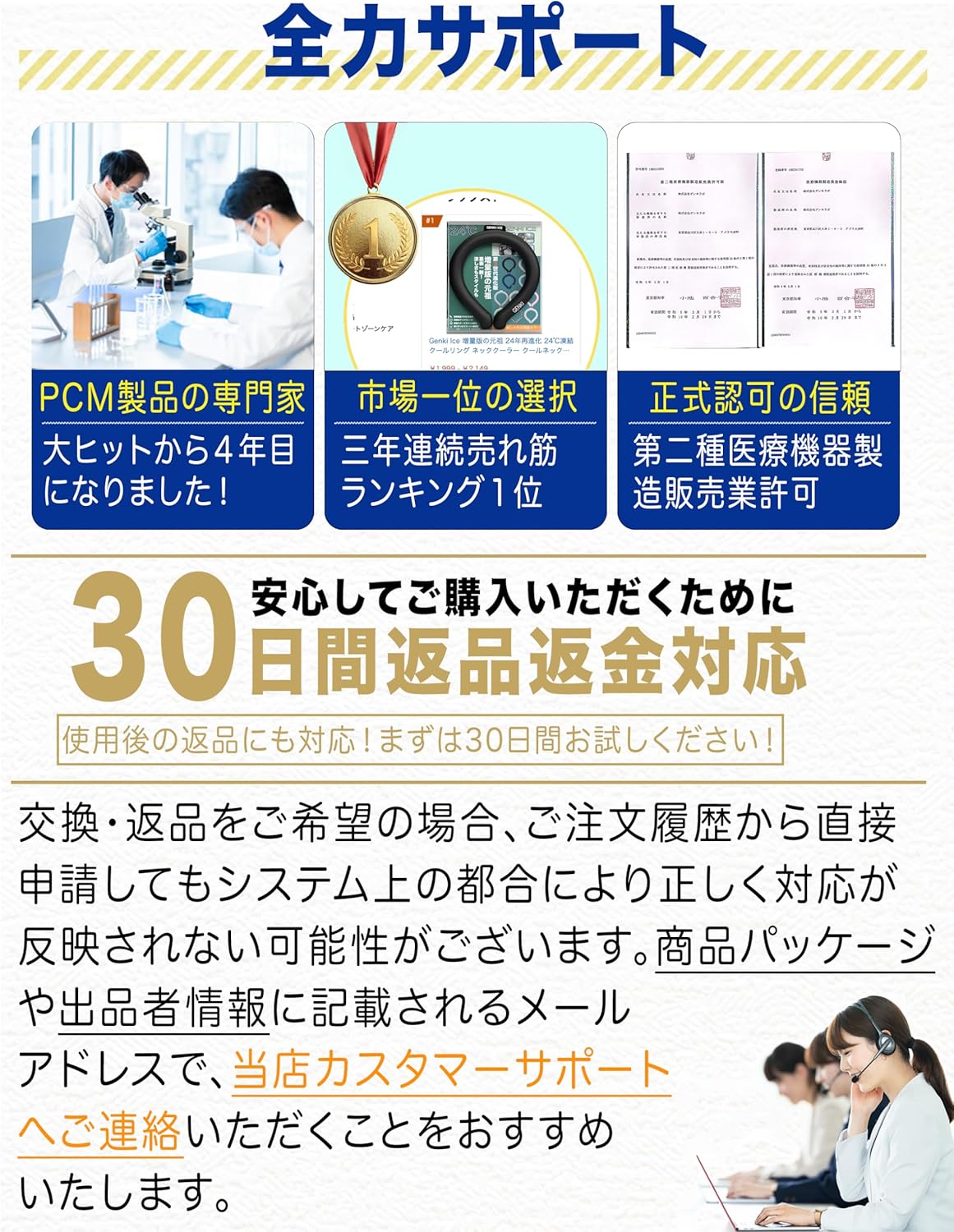 Genki Ice ネッククーラー 2025年増量両面カラー大進化! 24℃凍結 クールリング クールネックリング PCM 首 冷却 首ひんやりグッズ 冷却グッズ 大人 子供 L M S XS 熱中症対策 暑さ対策グッズ 日本の企業 屋外 キャンプ アウトドア (L, ロイヤルネイビー) - Image 9