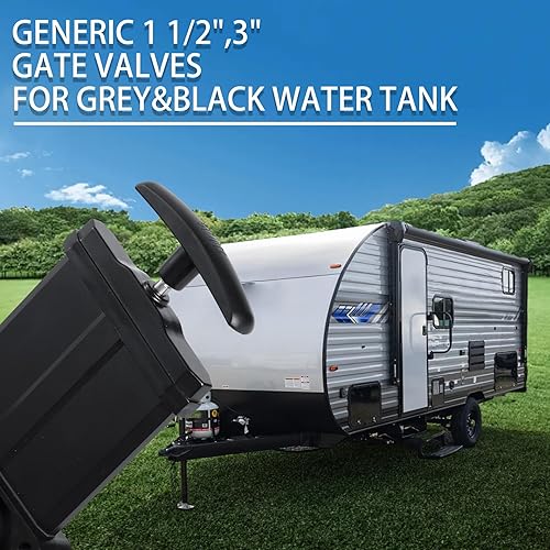 Miniatura 5 de Manijas de válvula de alcantarillado RV de repuesto para válvula de tanque negro de 1 12 pulgadas, 2 pulgadas y 3 pulgadas, compatible con la