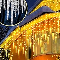 Uping Luci Natale Esterno Cascata Tenda Luminosa Natale Esterno 400 LED 9M Cascata
