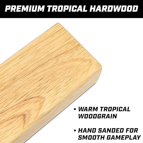 Vista 35 de GoSports Torre gigante de madera, apila hasta 5 pies, tinte de madera marrón, gris, natural, estrellas y rayas o madera dura tropical