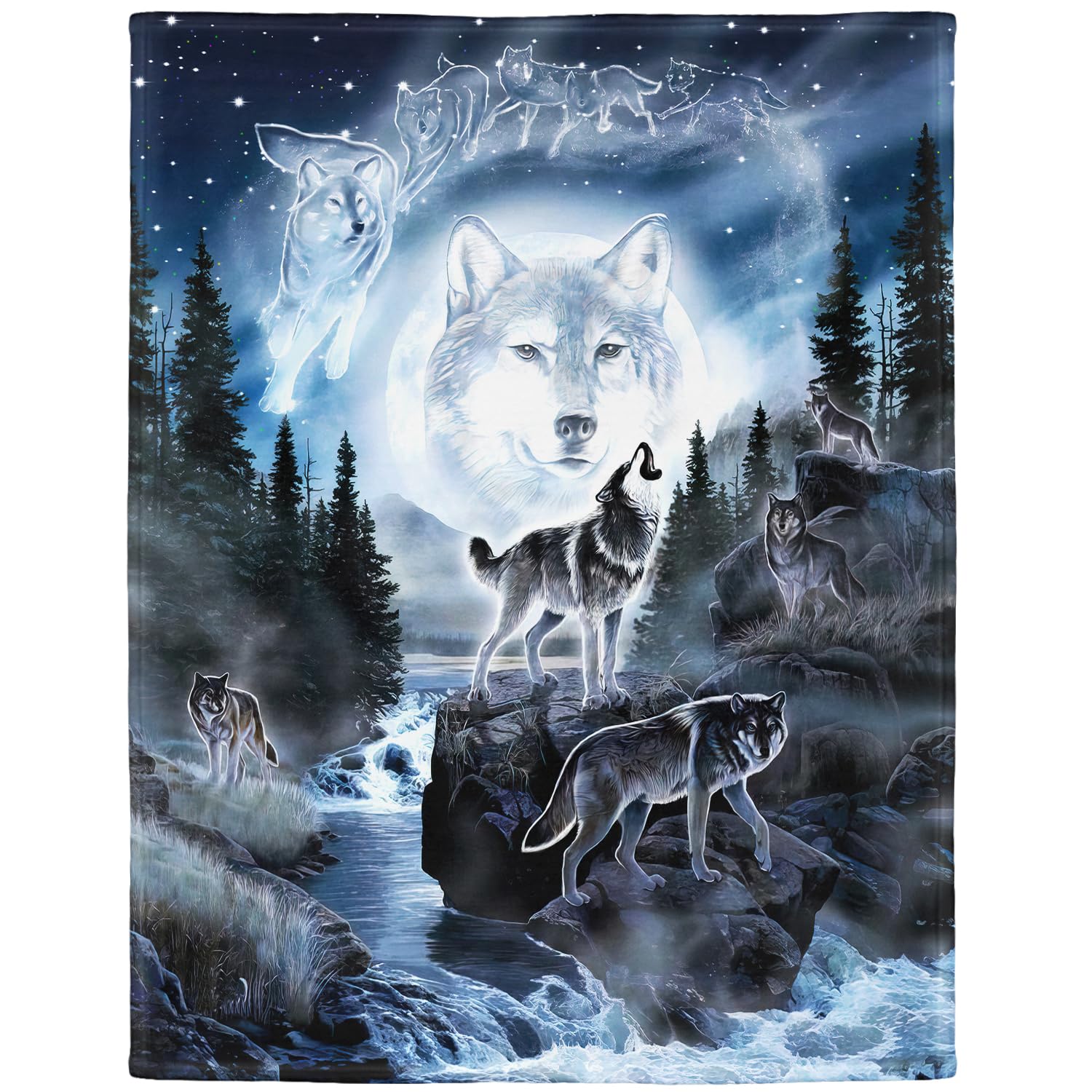 Yisumei White Blanket Cuddly Blankets Soft Flannel Soft Fleece Blanket Bedspread Ouija Board., Polyester, 150X200 Cm