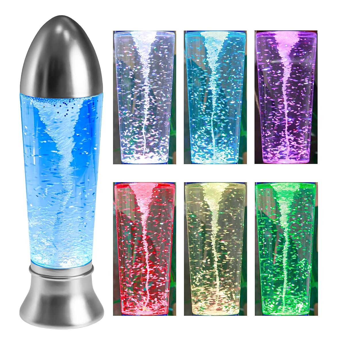 YAKii 10.5 Tornado Lamp LED Color Changing Table Lamp Tornado Maker Science Toy