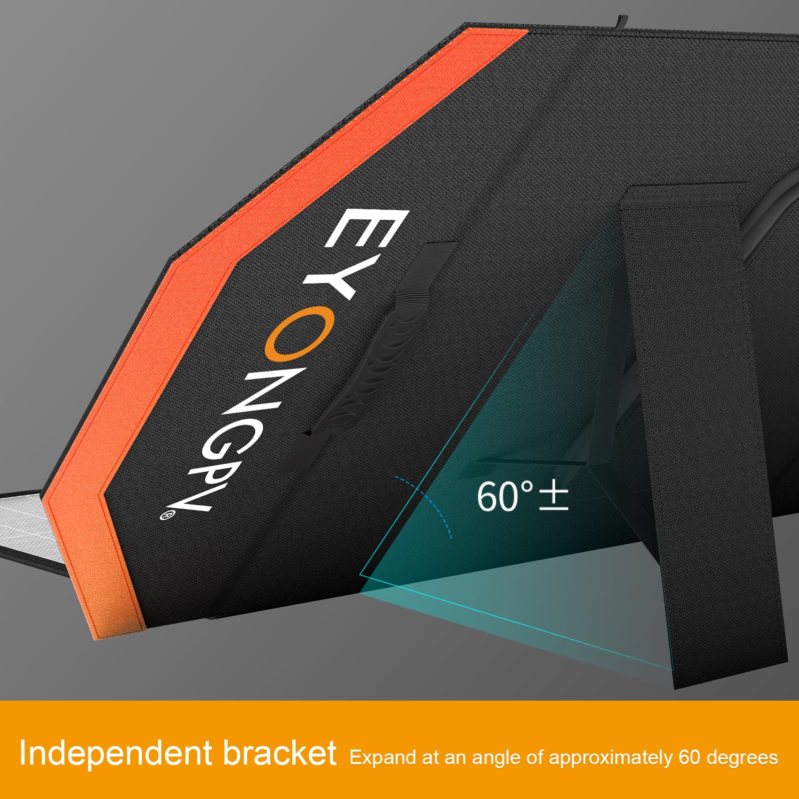 EYONGPV Panel solar plegable de 500 W, 26 % células HPBC, cargador solar portátil impermeable IP65 con salida Anderson de 30 A y cable de 4,5 m, para RV, camping, estaciones eléctricas al aire libre