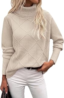 Zeagoo Women's Chunky Knit Turtleneck Sweater Long Sleeve Fall Winter Pullover Tops 2026