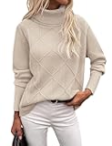 Women's Turtleneck Sweater Fall Winter 2025 Long Sleeve Chunky Knitted Trendy Pullover Tops