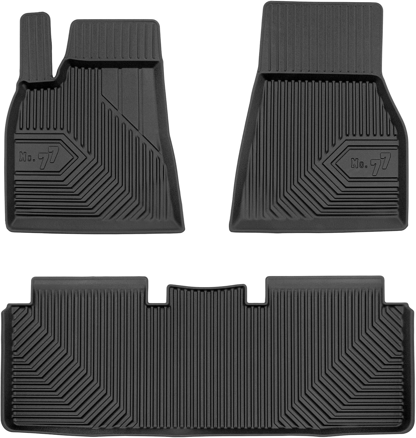 MOTOS Rubber Floor Mats for Tesla Model S 2012-2021 Improve Your Travel Comfort with Car No.77- Multi-Season Car Mats