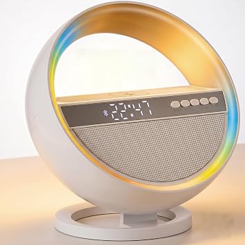 6-in-1 RGB LED Table Lamp with Bluetooth Speaker & Wireless Charging
