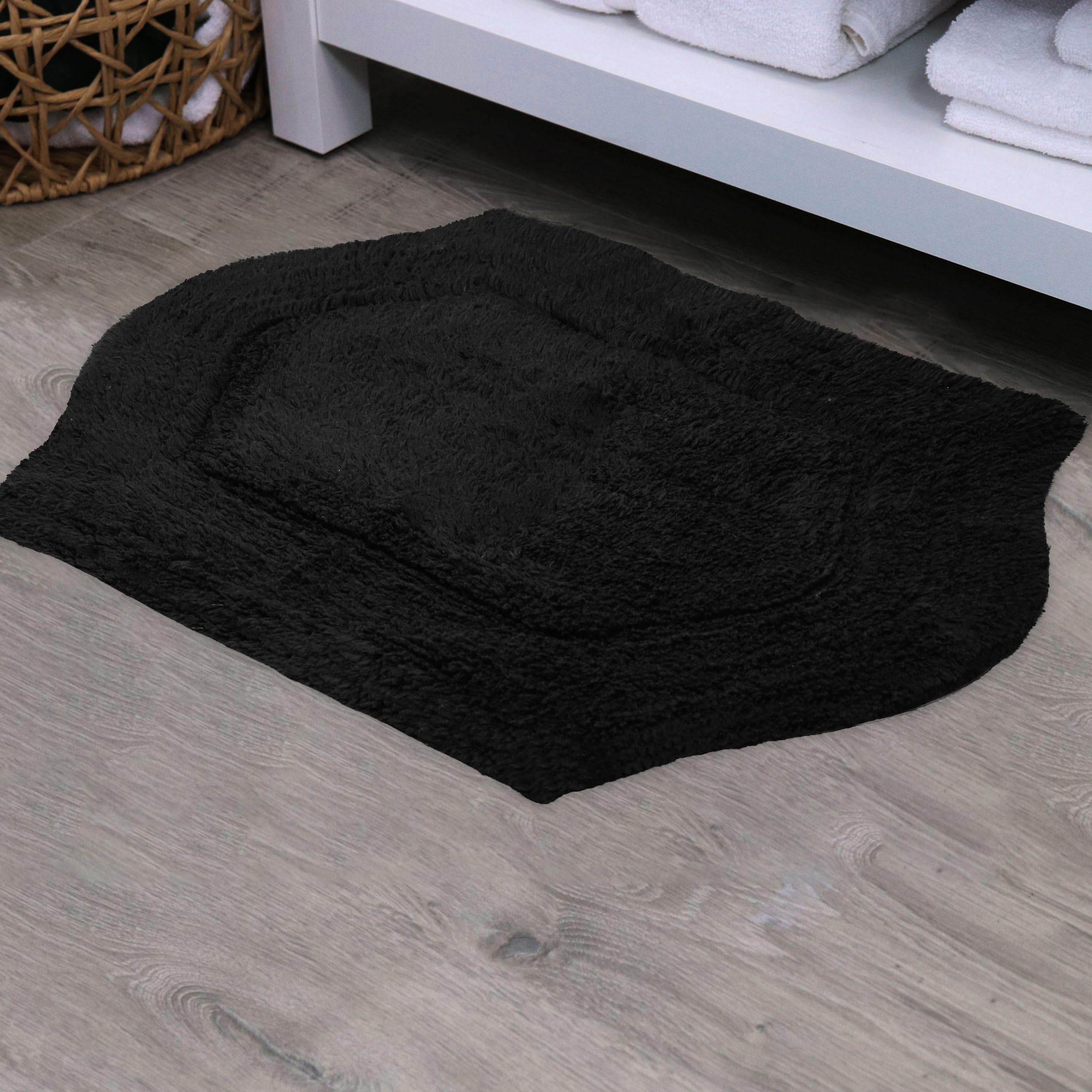 home weavers waterford collection 100% cotton tufted bath rug, extra soft and absorbent bath rugs, non-slip bath carpet, machine wash dry, bath rugs for bathroom floor