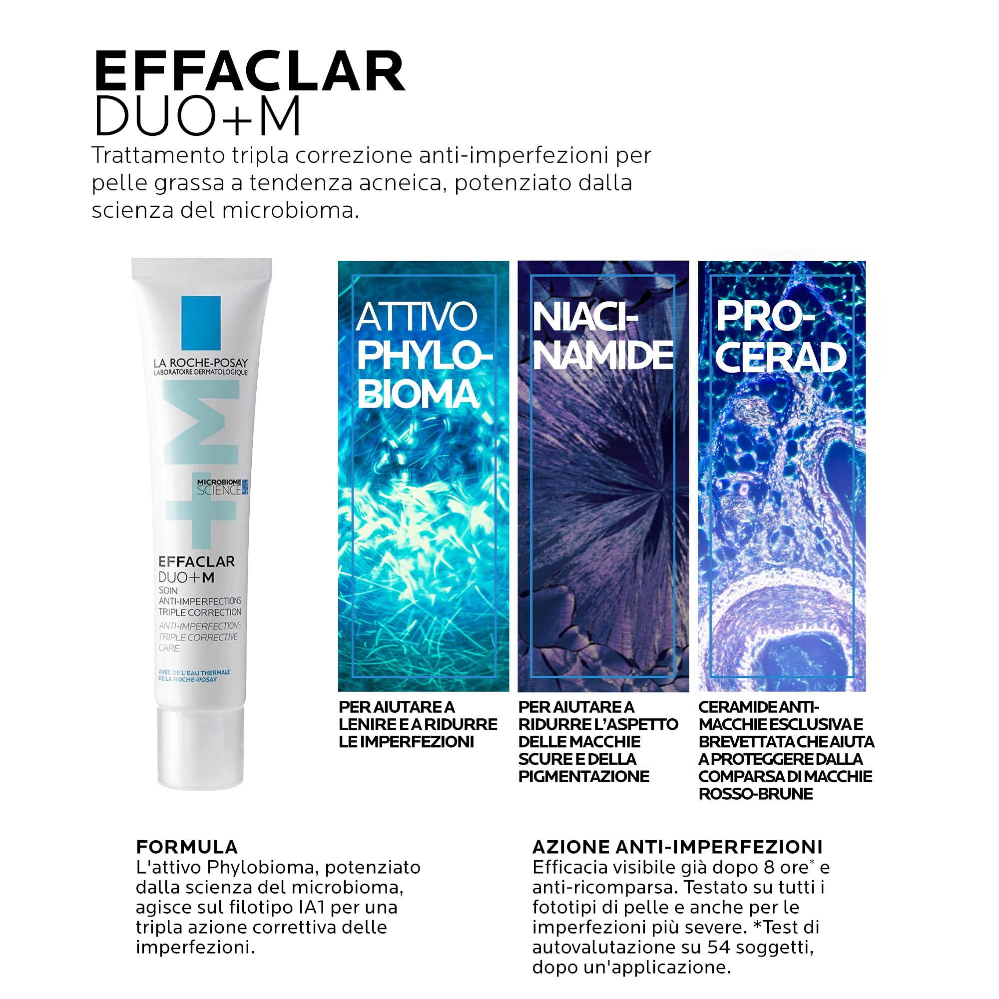 La Roche-Posay Effaclar Duo (+M) 40 ml - [Confezione da 2] | Trattamento Tripla Correzione Anti-Imperfezioni per Pelli Grasse a Tendenza Acneica, Effetto Anti-Ricomparsa