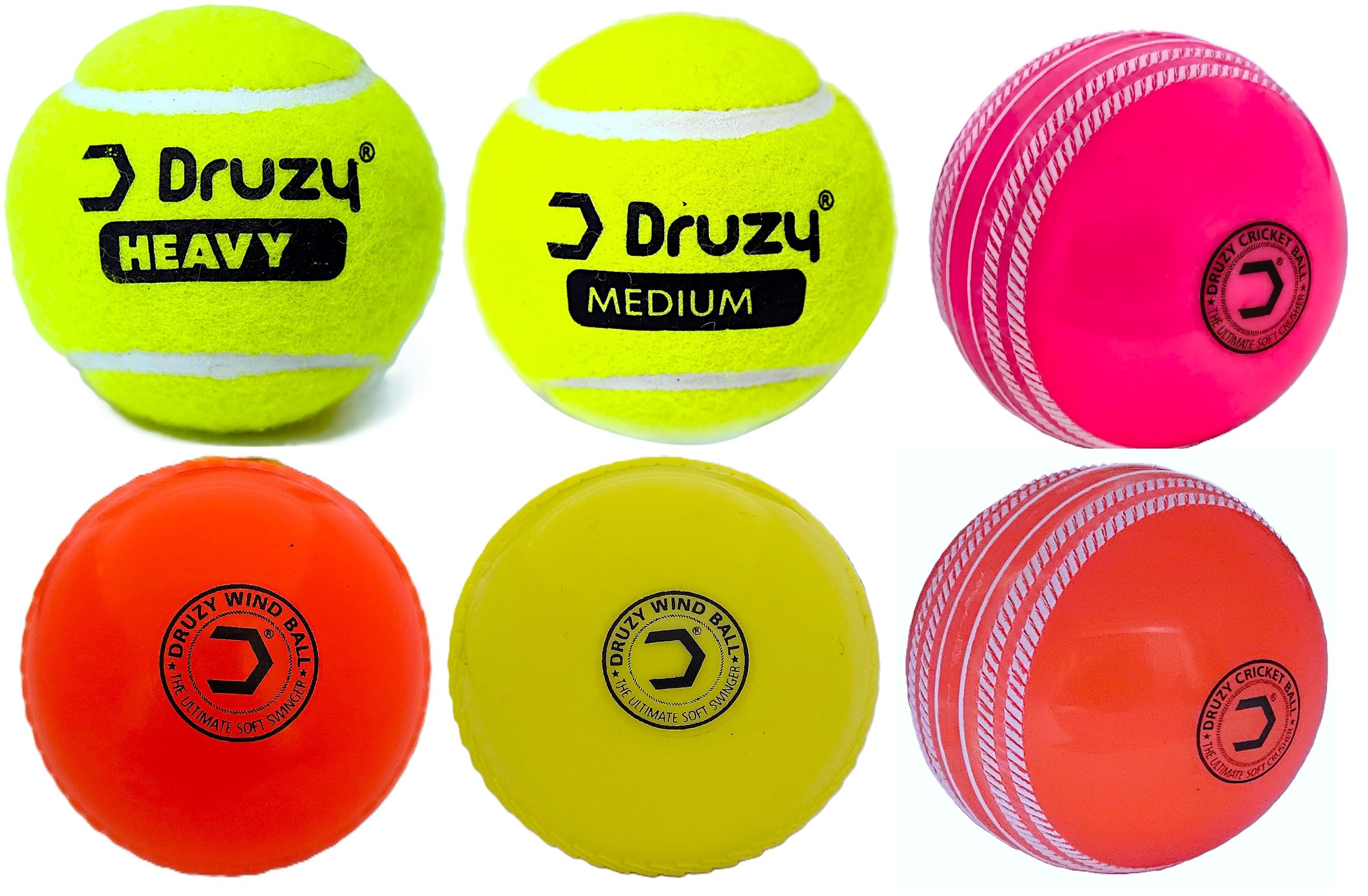 Druzy Ultimate Cricket Ball Combo - Pack of 6, Tennis, Wind & i10/i20 Balls. Elevate Your Game with Versatile Excellence! (B0DD6WMGG1) Amazon Price History, Amazon Price Tracker