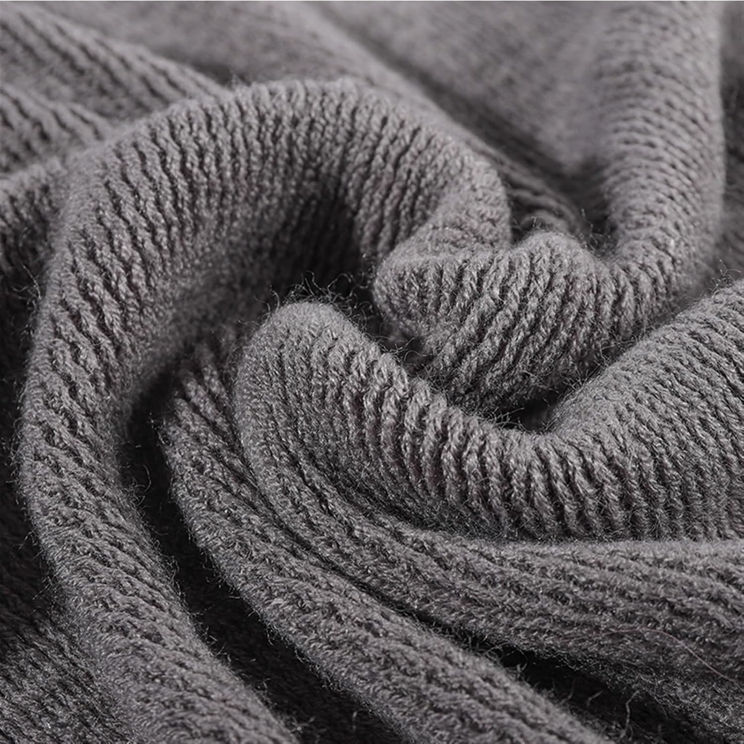 Woven Scarf, Acrylic, Fashion Scarves, Men Winter Knitted Long Wrap, 71 in, Pure Color, for Skiing, Parties, Office(Black)