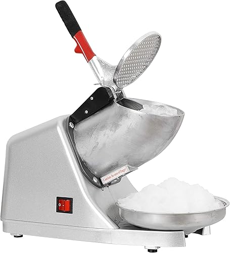 Miniatura 4 de Trituradora de hielo eléctrica de 300 W, 2000 rmin, 143 libras, máquina de hielo afeitado de acero inoxidable, máquina de cono de nieve para uso