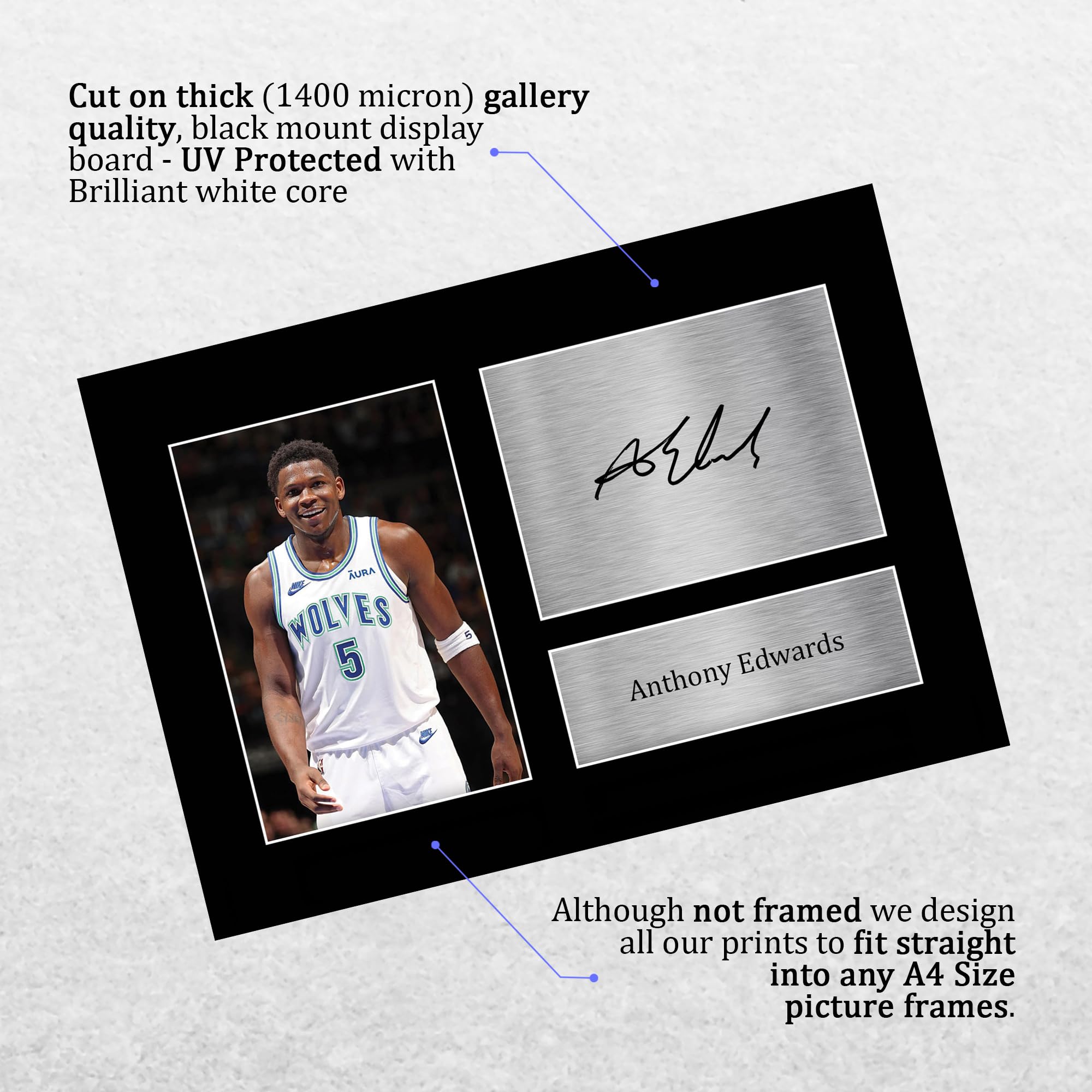 Amazon.co.jp: HWC Trading A4 アンソニー・エドワーズ ミネソタ