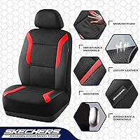 Vista 4 de Fundas de asiento de coche de espuma viscoelástica Skechers, fundas de asiento gruesas de malla Air Cool, fundas de asiento de coche para asientos