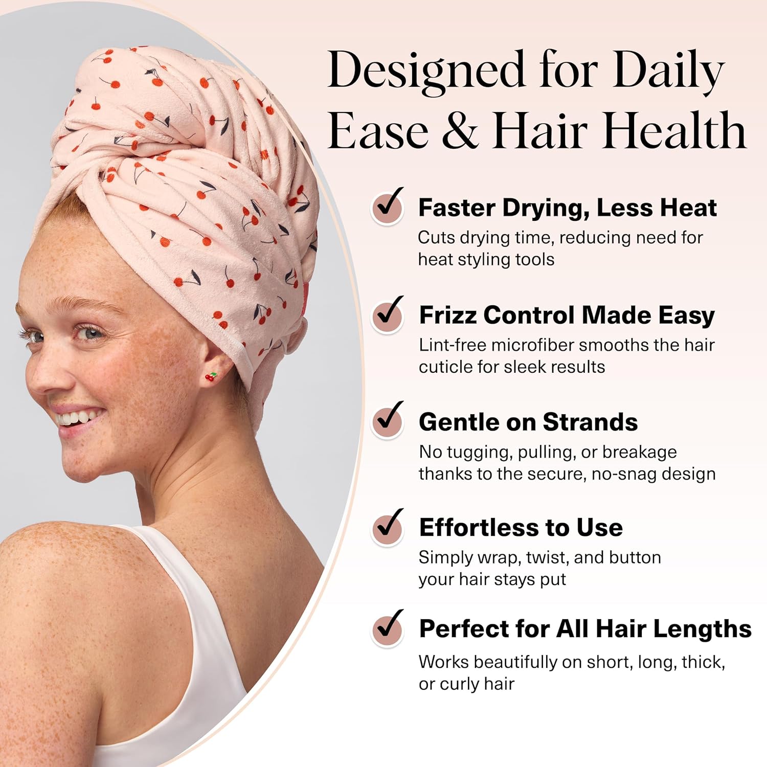 Kitsch Plush Microfiber Hair Towel Wrap for Women – Ultra Absorbent Microfiber Bath Towels for Wet, Curly, Long or Short Hair – Anti-Frizz Hair Wrap, Great Hair Care Gifts for Women - Image 3