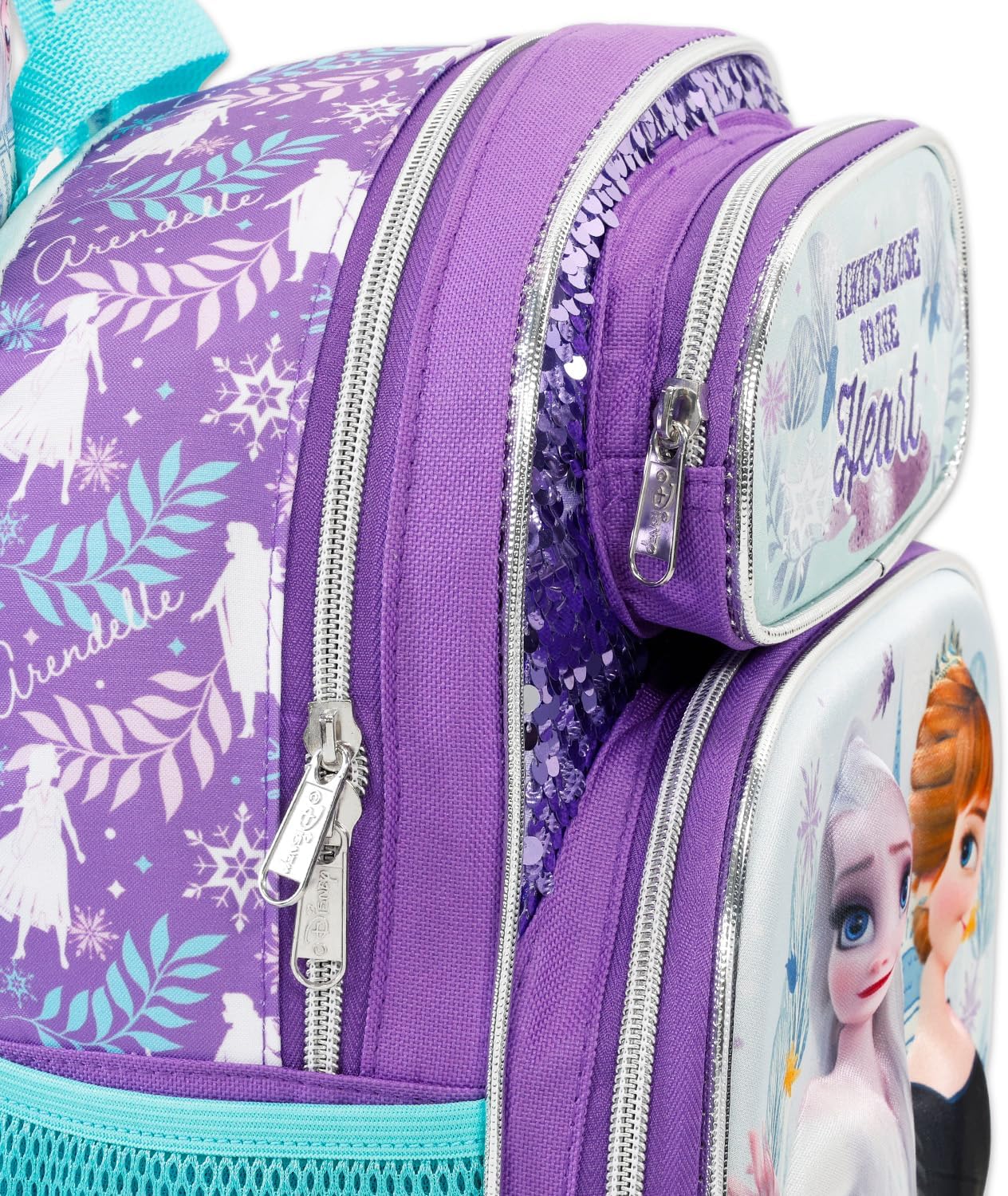 Disney Frozen Mini Backpack for Girls - Bundle with 12” Canvas Elsa and Anna School Bag with Water Bottle, Stickers, More | Frozen Backpack Purse Set for Kids
