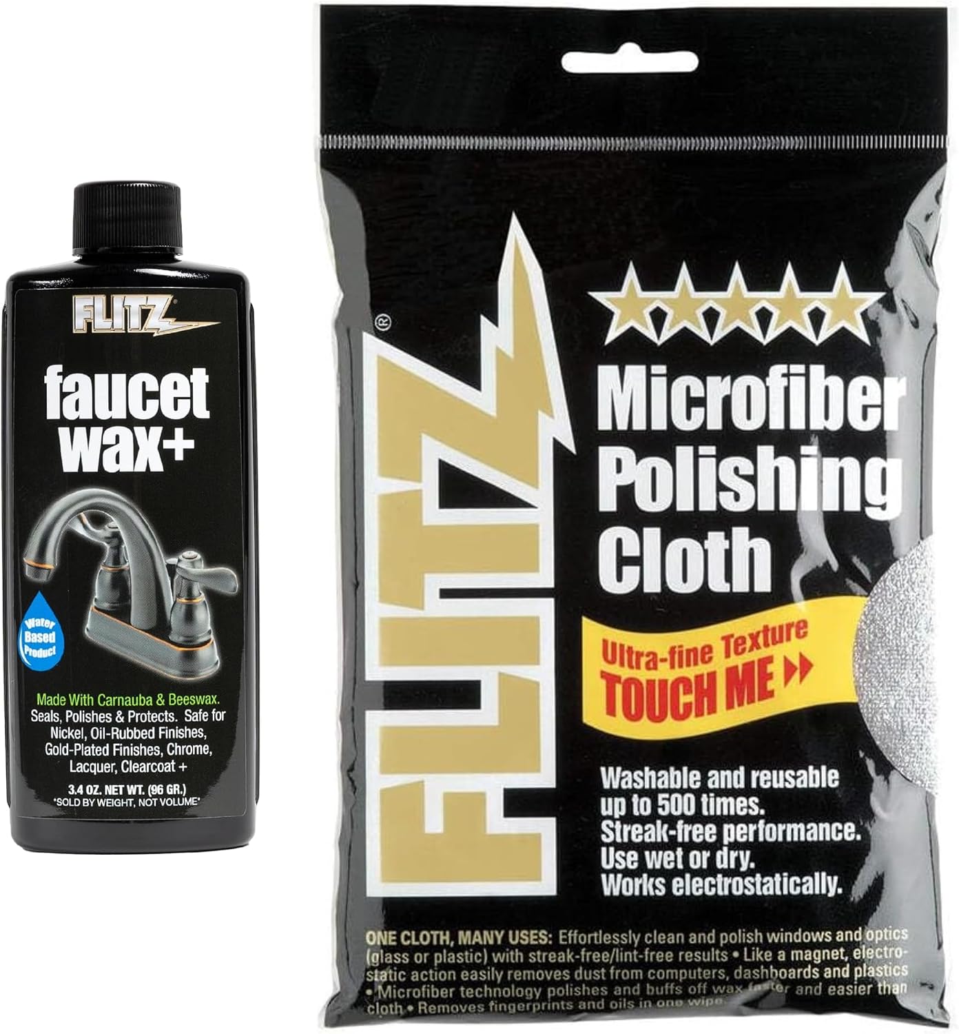 Flitz Cera para Grifos 3.4oz + Paño Microfibra 16x16