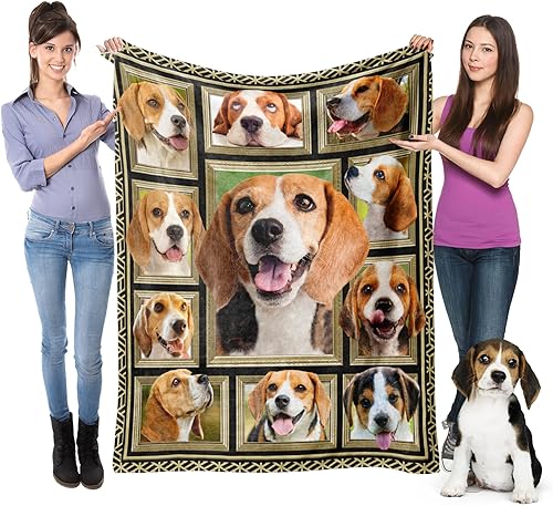 Miniatura 1 de Beagle Manta para niños, manta suave y mullida para perro, regalo de felpa con estampado de Beagle para niños y niñas, 40 x 50 pulgadas
