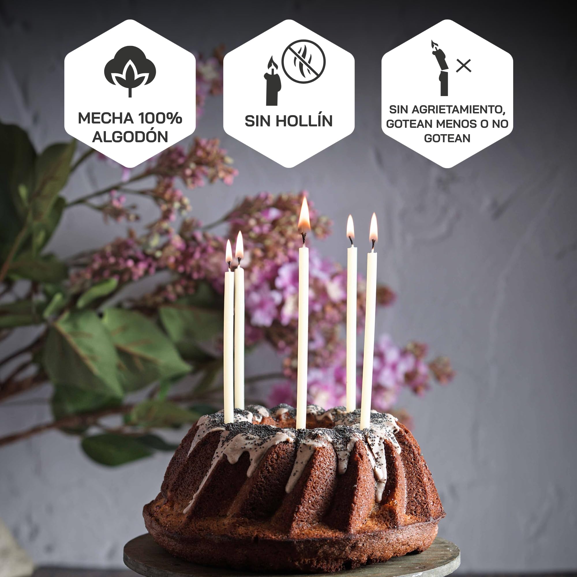 Danilovo Velas de Cera de Abeja Naturales Ortodoxas 50 Unidades Blanco