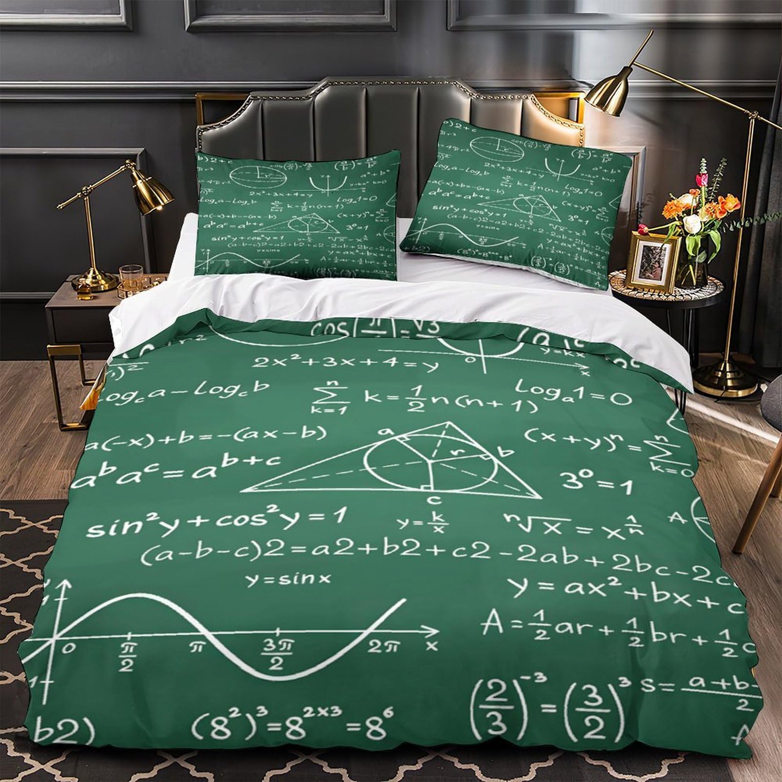 Linge de lit math formulas ultra doux pour soulager les peaux sensibles et dormir au frais