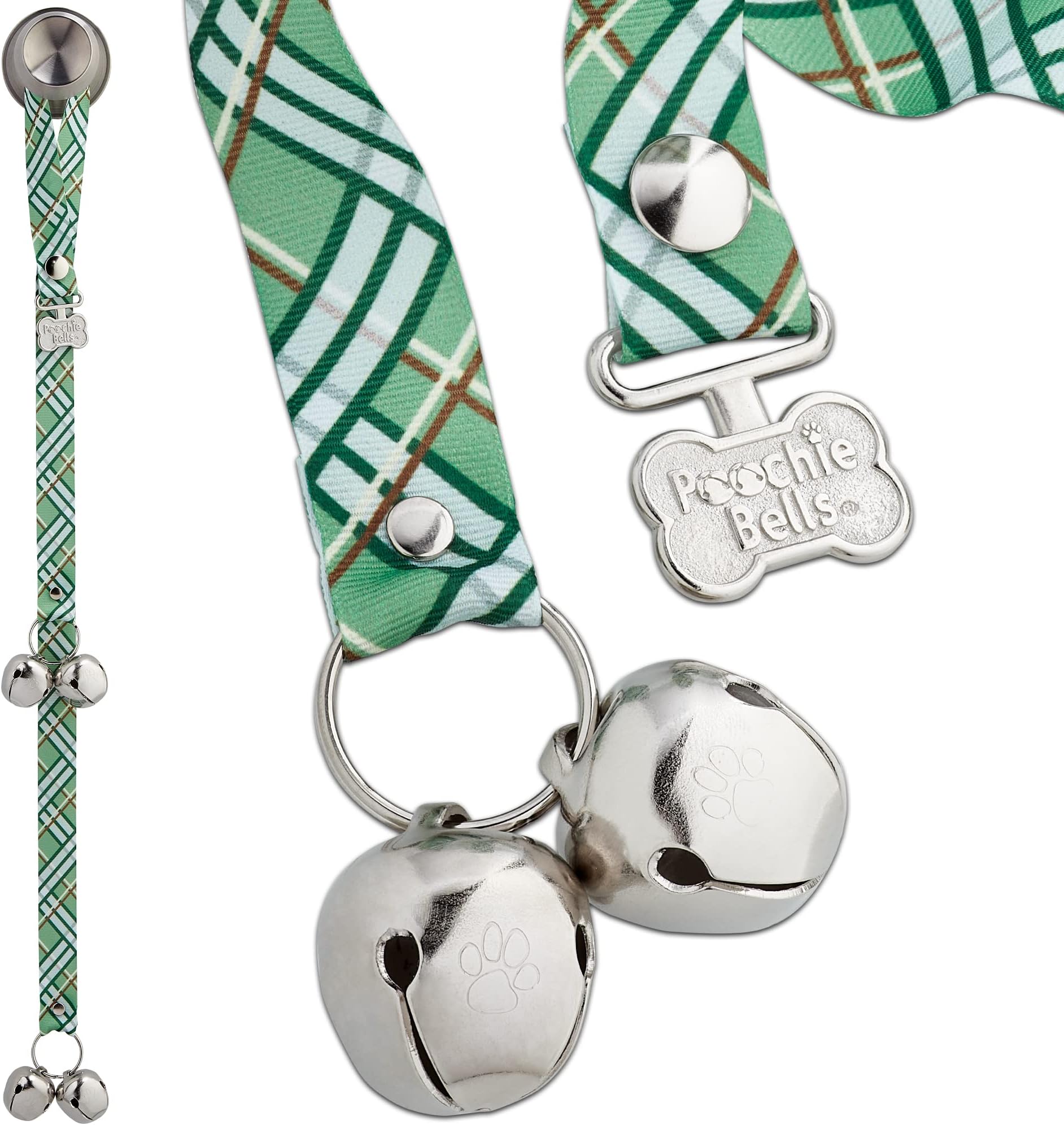 PoochieBells Verified Potty Training Dog Doorbells, Simple and Effective Puppy Housetraining Bell Tool with Easy, Step-by-Step Instructions, Country Cottage, Standard