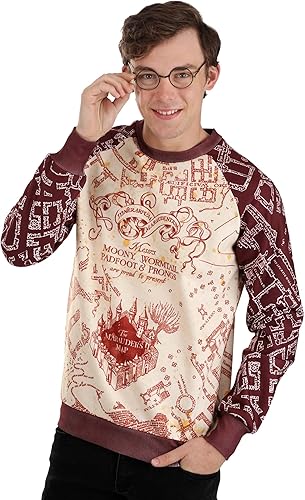 Fun Costumes Sudadera de Harry Potter Marauder's Map para adultos
