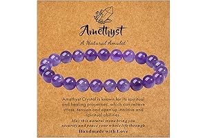 Healing Crystal Bracelet with Amethyst Crystals