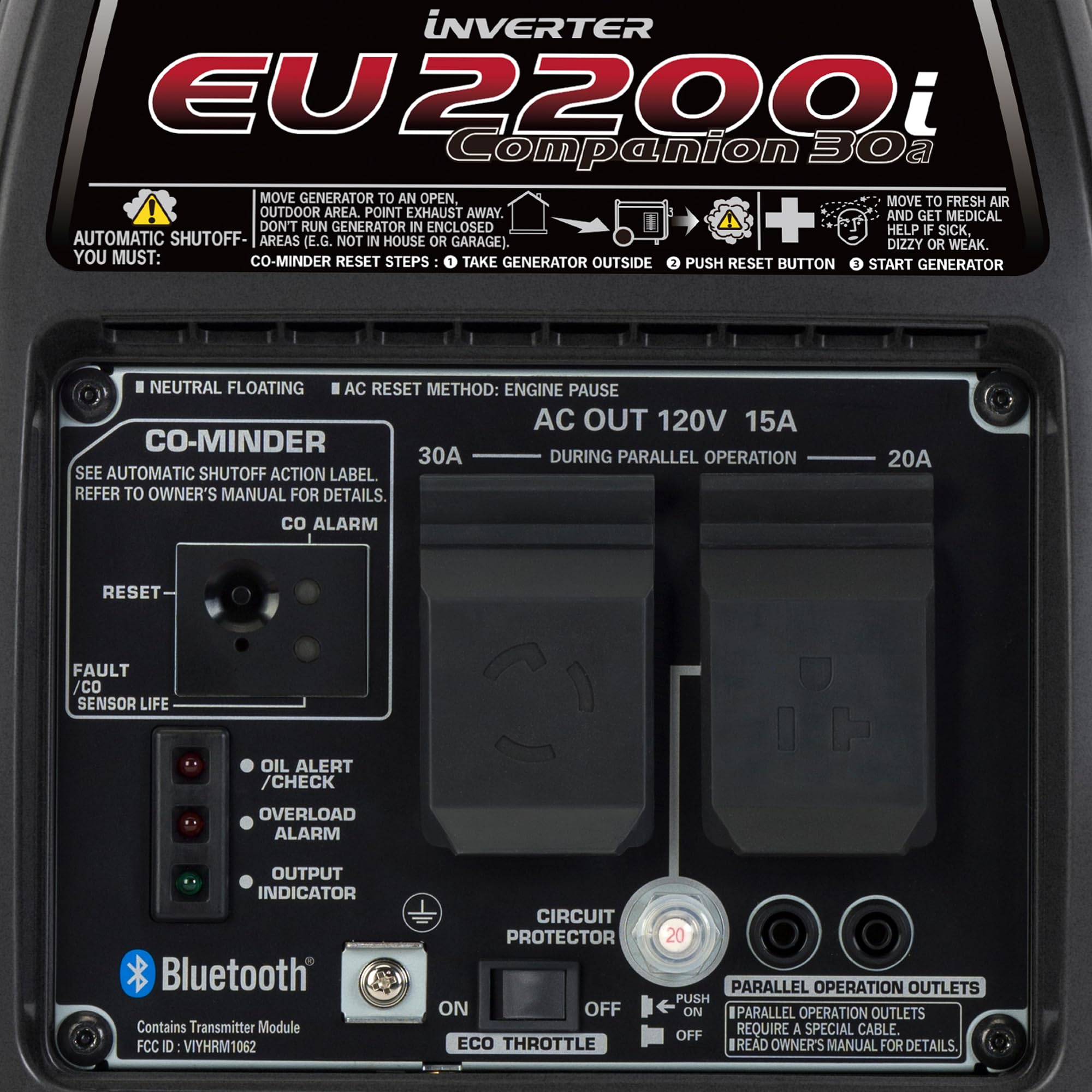 Honda EU2200iTAN 2200-Watt 120-Volt Super Quiet Portable Inverter Generator with CO-Minder