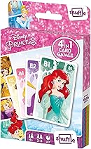 Shuffle Princess Card Games For Kids - 4 in 1 Snap, Pairs, Happy Families & Action Game, Game Guide Included, Ages 4+ Multicolor