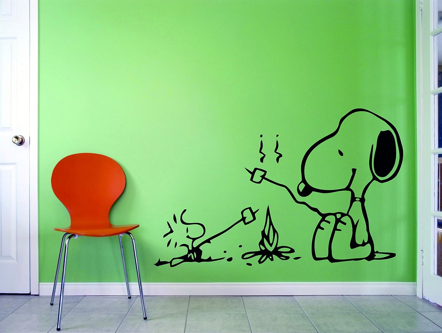 Amazon Com Snoopy Wall Decals With Roasting Marshmallows By Camp Fire Kids Outdoor Fun Camping Boys Girls The Peanuts Movie Wall Decals Decal Sticker Stickers Design For Walls Tv Show Art
