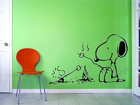 Amazon Com Snoopy Wall Decals With Roasting Marshmallows By Camp Fire Kids Outdoor Fun Camping Boys Girls The Peanuts Movie Wall Decals Decal Sticker Stickers Design For Walls Tv Show Art