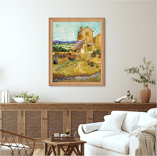 Miniatura 449 de A&T ARTWORK The Starry Night de Vincent Van Gogh. Tamaño del marco: 36 x 30 pulgadas, tamaño de la imagen: 30 x 24 pulgadas, reproducciones clásicas