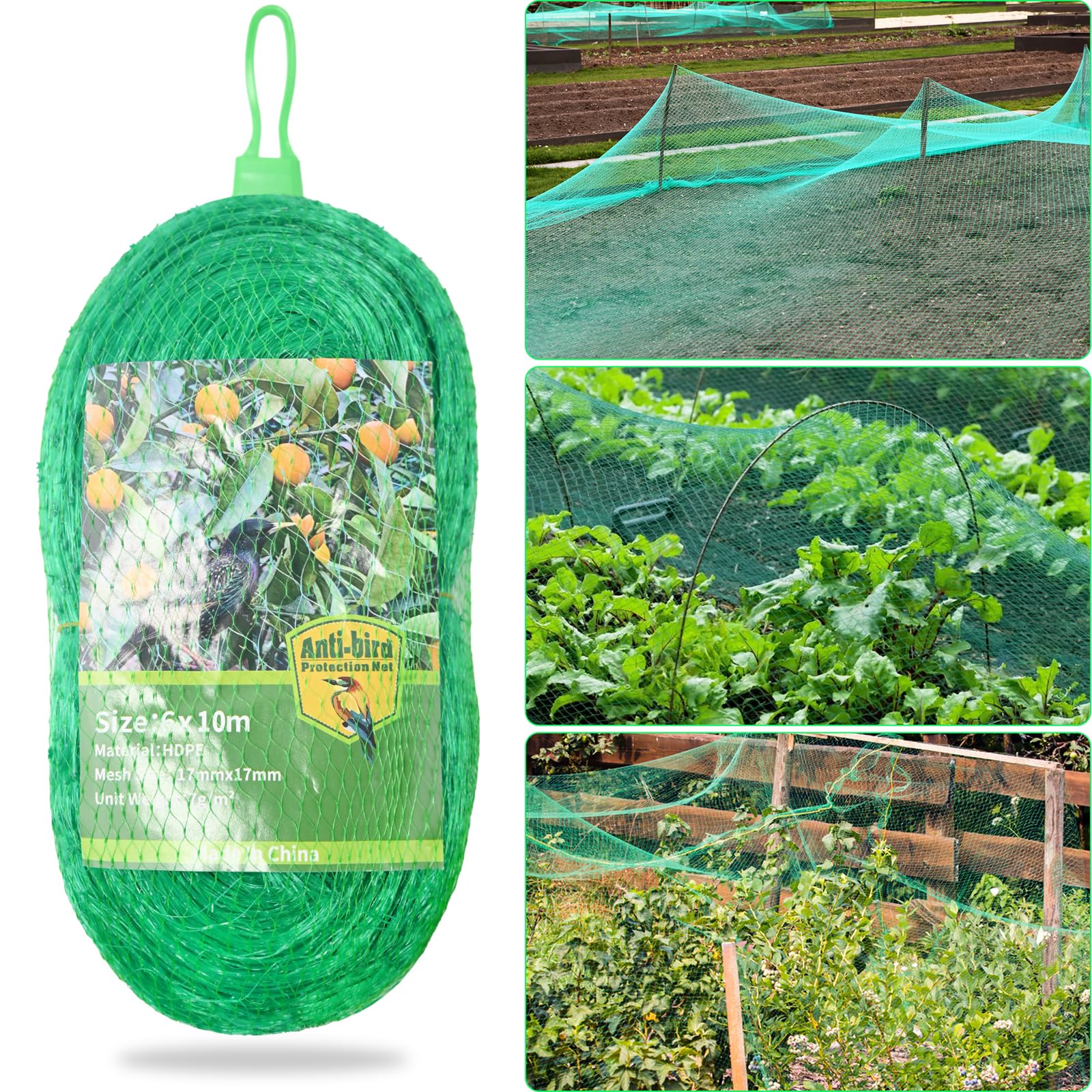 Rete Anti Uccelli 6x10m: Proteggi Frutta E Verdura Da Piccioni E Uccelli In Modo Efficace E Riutilizzabile!