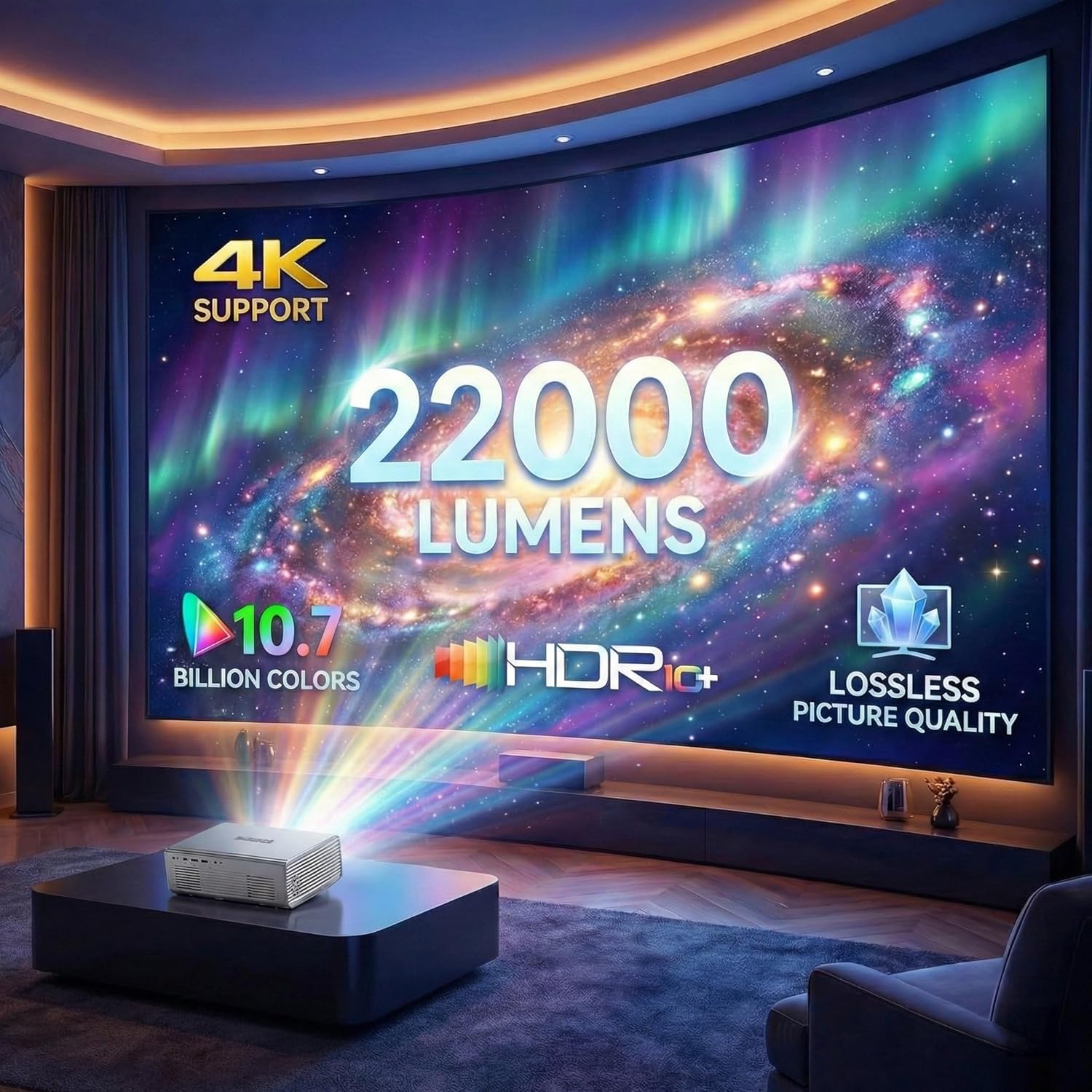 Geekman 4K Projector with WiFi and Bluetooth, Up to 450 Inch Giant Screen, Auto Focus and Auto Keystone Correction, Dolby Audio Home Theater and Outdoor Movie Projector 5 81BfIwpWDVL. AC SL1500
