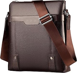 Bandoleras azules grandes hombres Faux Business viaje hombro bandolera para hombres Crossbody monedero bolso bandolera hombre imitación cuero